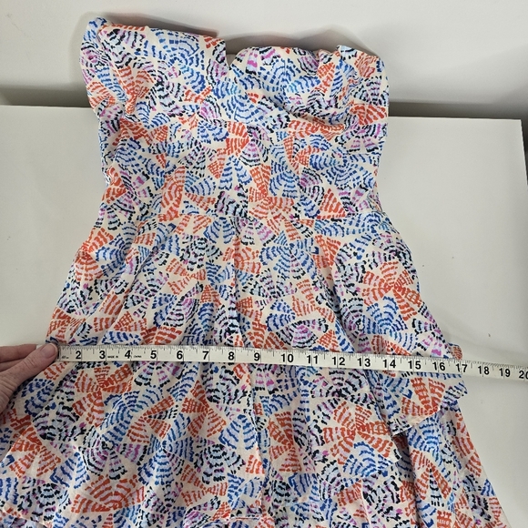 Willa Story Mia Ruffled Tiered Asymmetrical Halter Midi Sundress XS Euro Summer - Picture 11 of 14